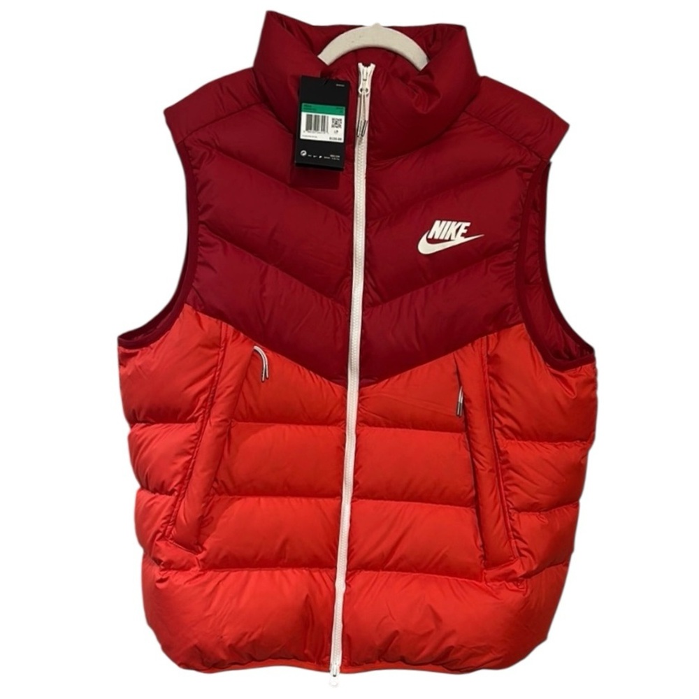 NWT Nike Sportswear Down Fill Windrunner Gilet Vest in Red Colorway Size XL